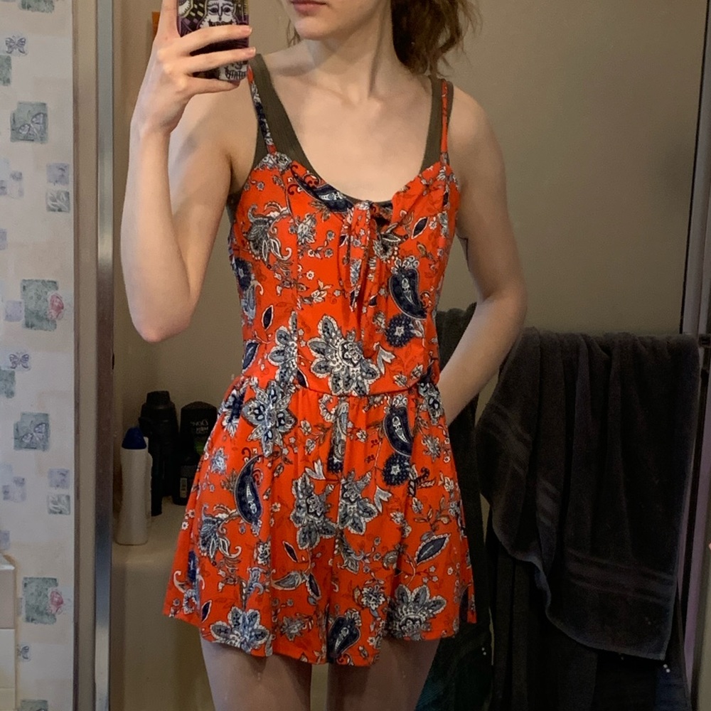 Xhileration Orange Romper
